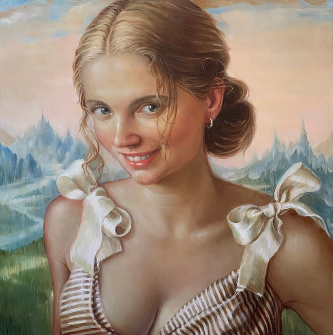 Portrait of a Woman in a Landscape - Nataliya Tokar Art